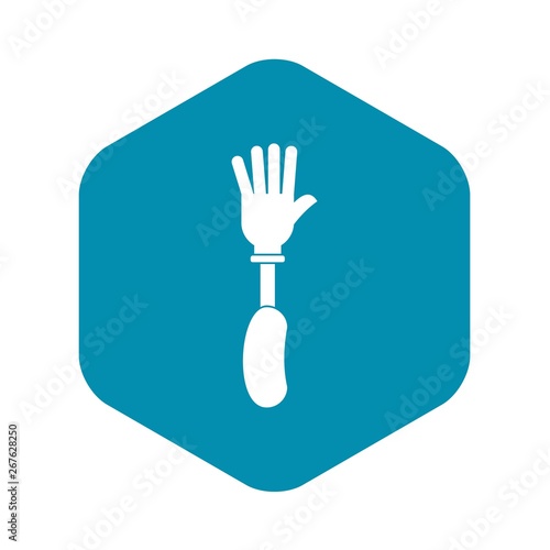 Prosthesis hand icon. Simple illustration of prosthesis hand vector icon for web