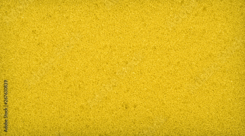 Close up yellow color washing pad / Sponge texture background / sponge texture background, material texture