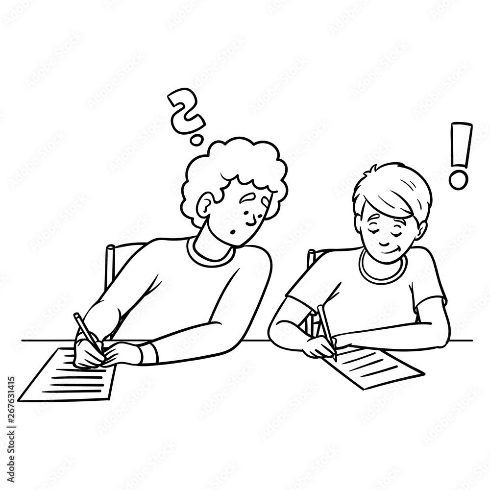 Test Taking Clipart Black And White