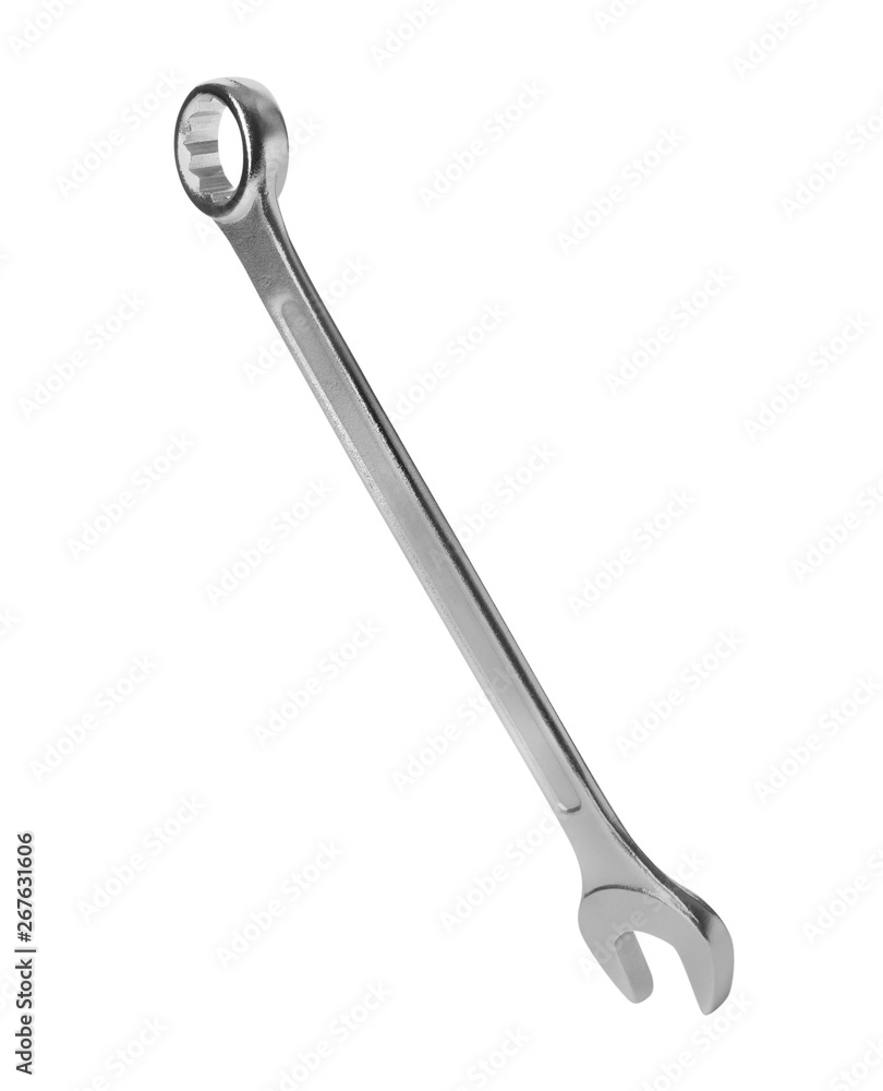 New wrench isolated on white. Construction tool New wrench isolated on white. Construction tool