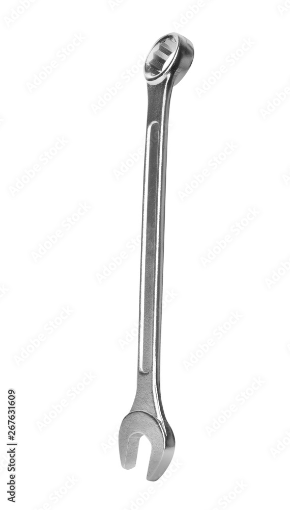 New wrench isolated on white. Construction tool New wrench isolated on white. Construction tool