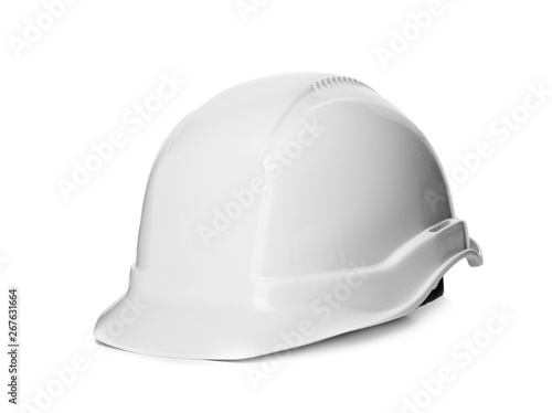 Safety hardhat isolated on white. Construction tool