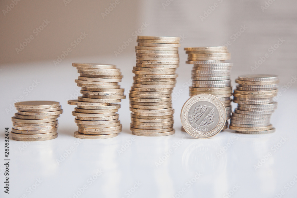 Pile of coins Turkish liras. Finance concept Pile of coins Turkish liras. Finance concept