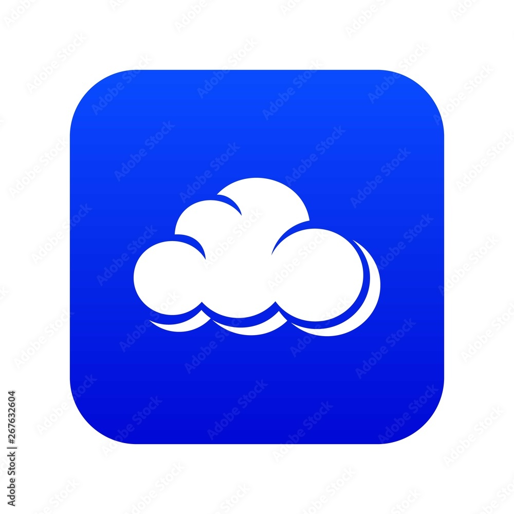 Web cloud icon blue vector isolated on white background Web cloud icon blue vector isolated on white background