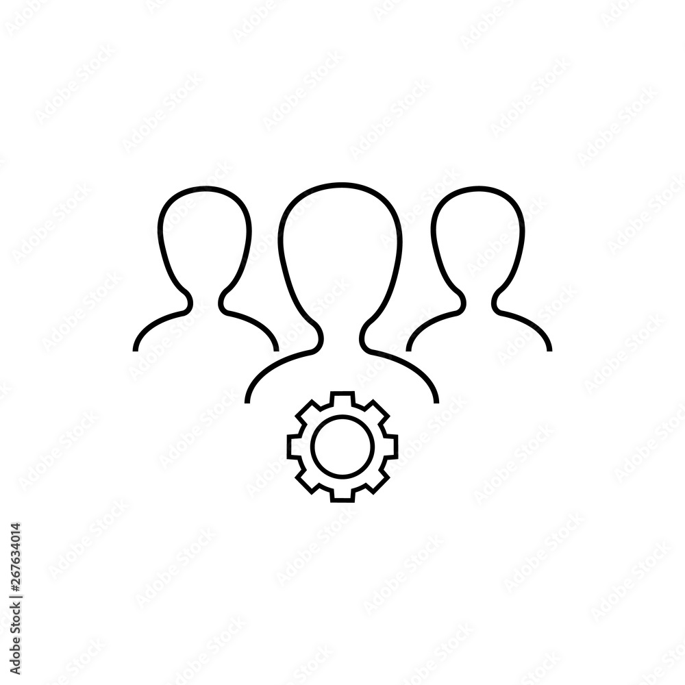Account options, settings vector icon on white background Account options, settings vector icon on white background