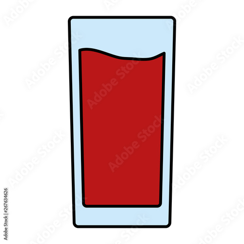 glass with tropical juice drink