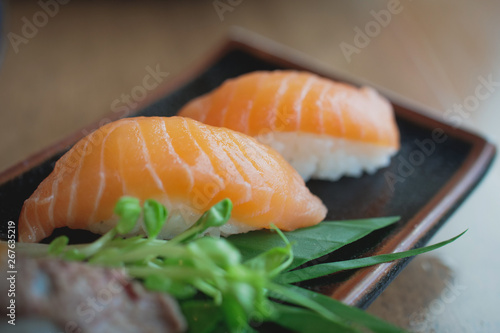 Japanese food : Shushi on the dish