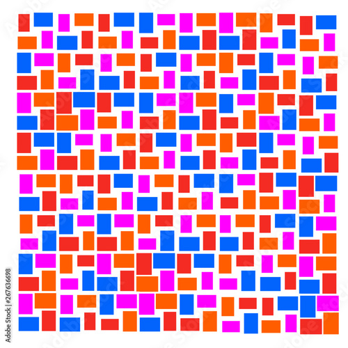 Modern colors geometric background, squares, haoti pattern