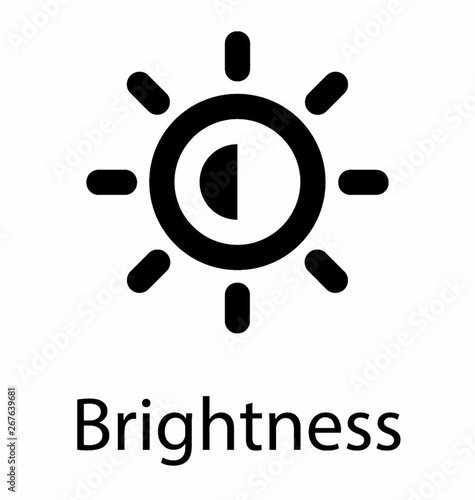 Glyph icon of brightness adjustment