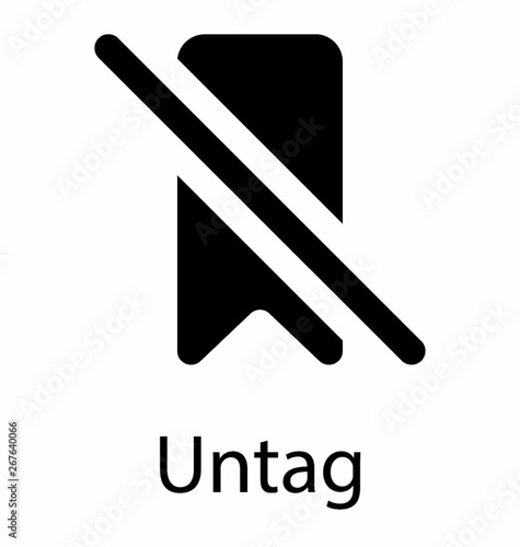 Solid icon of untag
