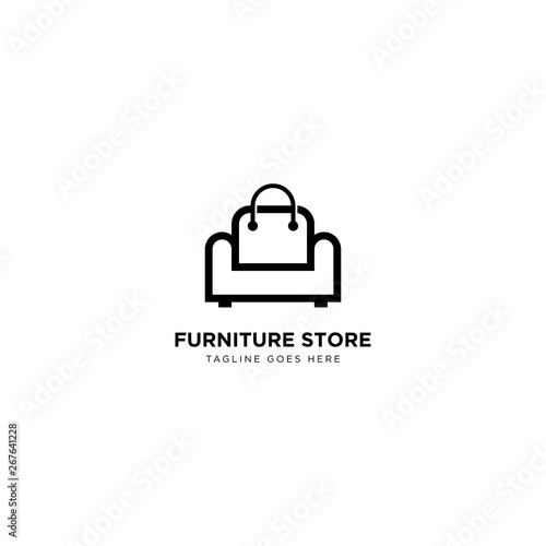 Furniture Store Logo Design Vector