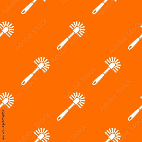 Toilet brush pattern vector orange for any web design best