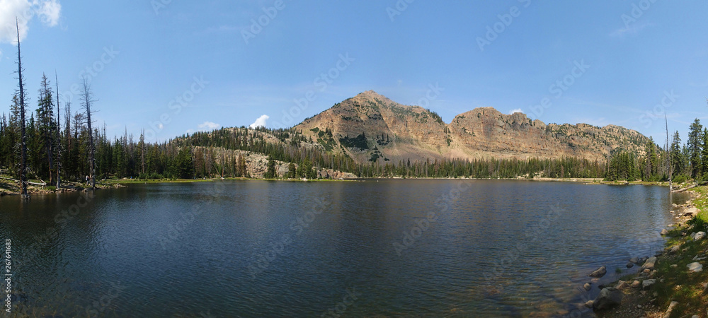Hiking in Uinta National Forest in the Wasatch Mountains of Utah