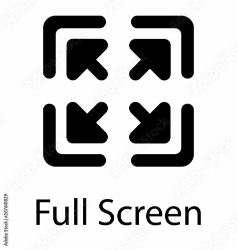 Glyph icon showing full screen arrows