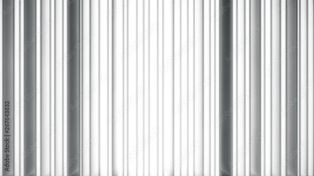 Obraz premium White wall with light and shadow. Abstract dividers sun rays background. 3d Rendering