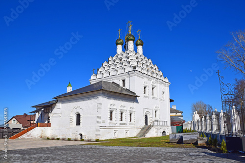 The first mention of the Church of St. Nicholas - 1578. The stone building of the Church was built in 1716. Russia, Kolomna, April 2019.