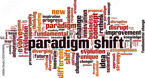 Paradigm shift word cloud