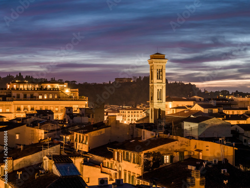 Italy, Tuscany, Florence, Chiesa di San Salvatore di Ognissanti in the evening