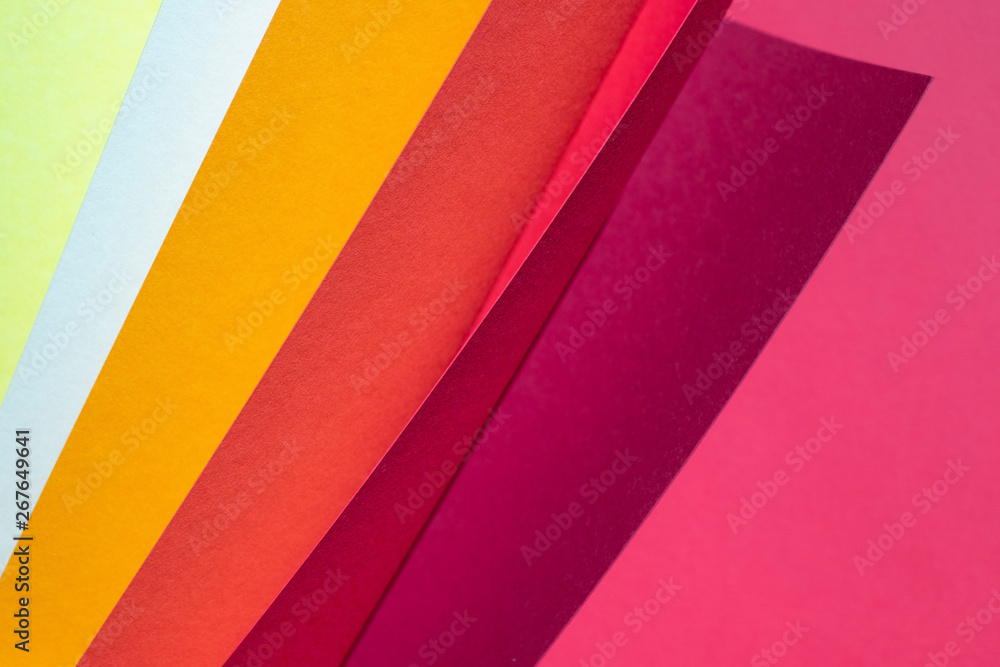 Color spectrum papers as an abstract background