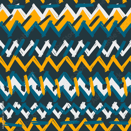 Abstract Ikat and boho style handcraft fabric pattern. Traditional Ethnic design for clothing and textile background, carpet or wallpaper