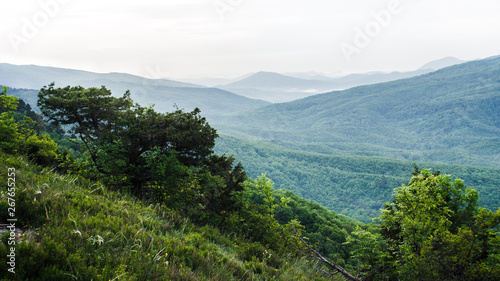 Beautiful mountain view with blue sky