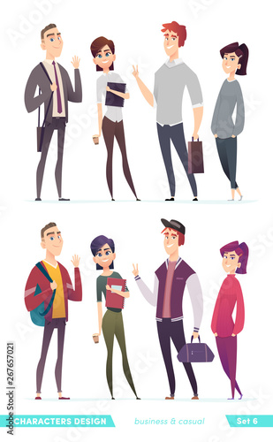 People in  different clothes style 
