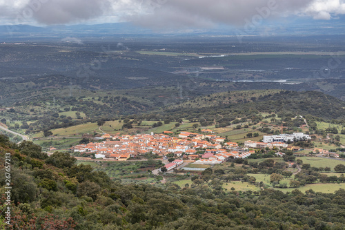 pamoramic view of extremadura dehesa