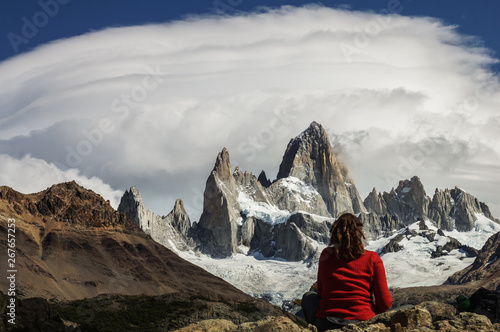 Obraz na płótnie cerro fitzroy in patagonia w salonie