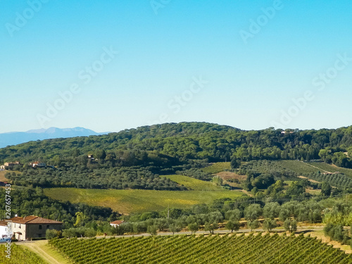 Landscape of the Tuscan vineyards, Italy