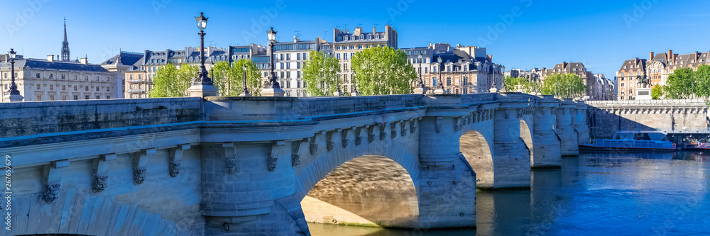 Paris, view of the Pont-Neuf and the ile de la Cité, traditional buildings