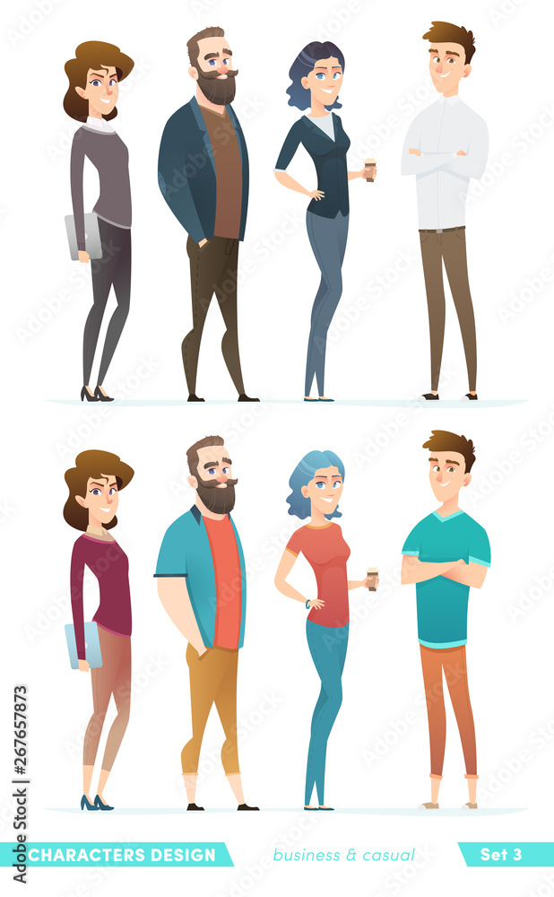 Fototapeta premium People in different clothes style 