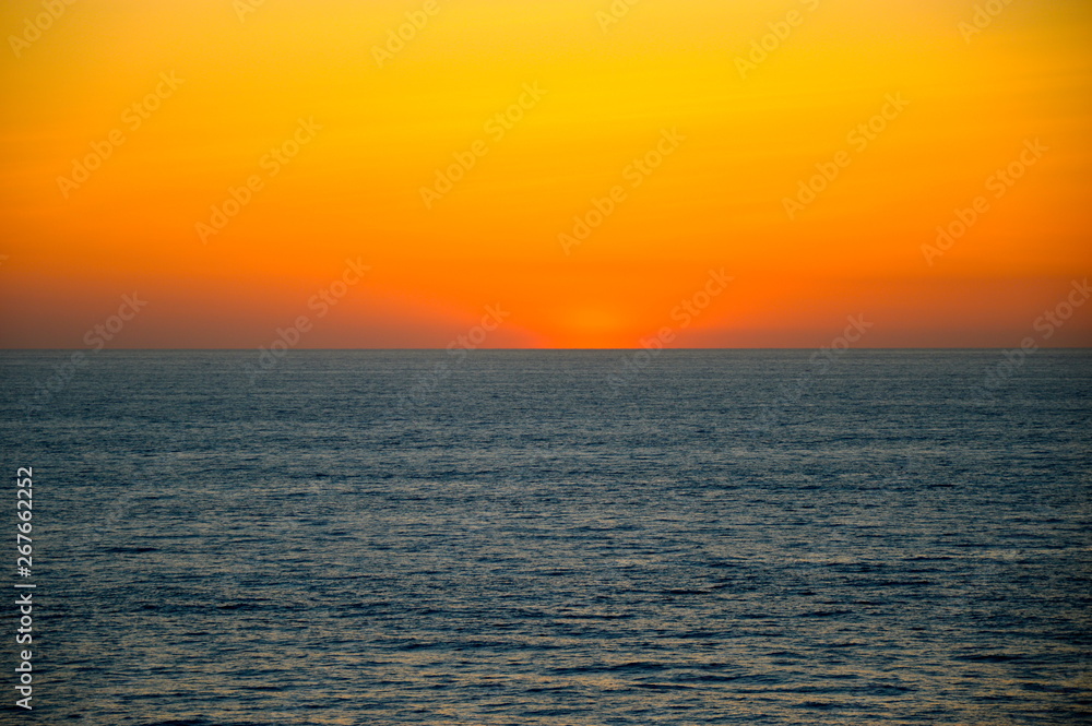 sunset over sea