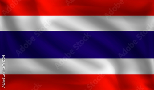 Free Download Waving Thailand's flag, the flag of Thailand, vector illustration - GFXLoad