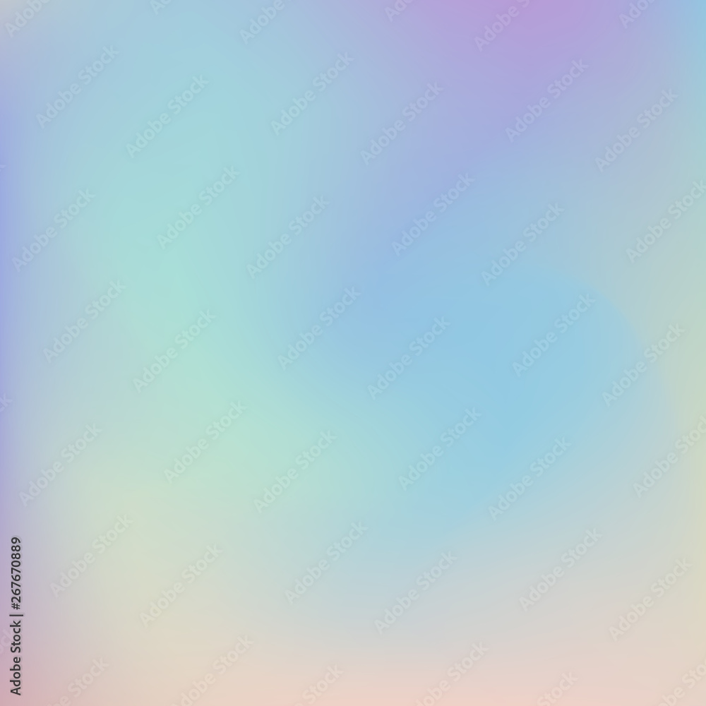 Abstract blurred Holographic gradient background Modern minimal design.