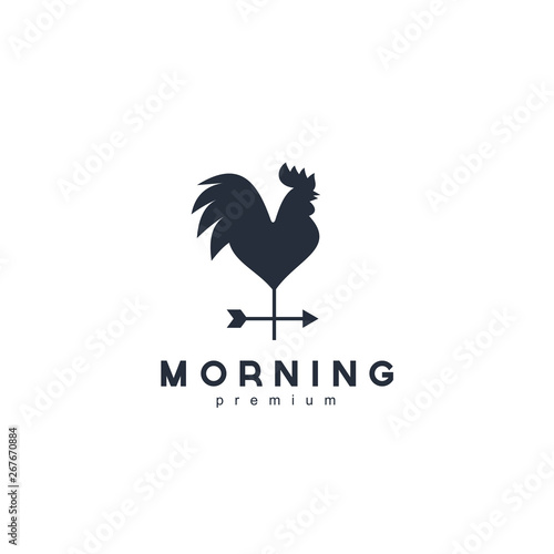 rooster abn arrow logo template vector illustration design