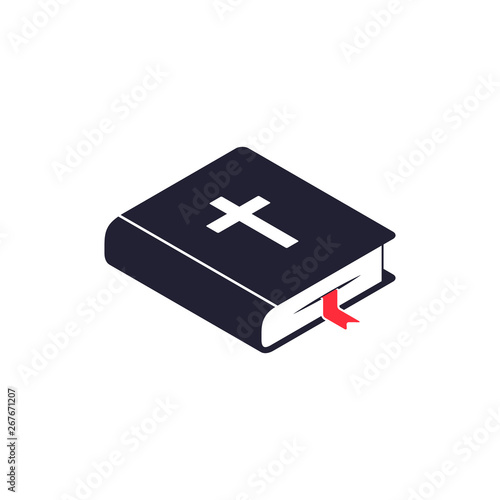 Bible icon isometric isolated on white background, Vector flat style symbol