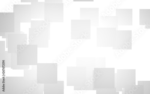 White abstract background. Misty backdrop with grey squares. 3D illustration