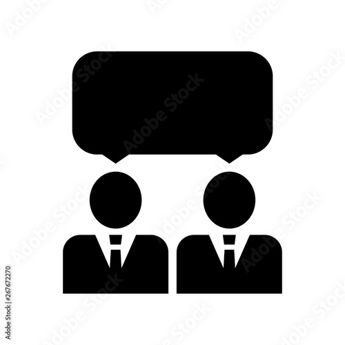 Meeting icon design template vector isolated illustration. Icon Conference. Human interaction icon. Vector illustration