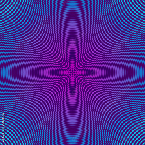 Abstract neon background. Retro 1980 style bright wavy background. Synthwave sci-fi backdrop. Easy to edit template for your design. Concentric circles. Optical illusion vector illustration.