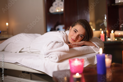 Girl on massage in the spa salon. © Andrey