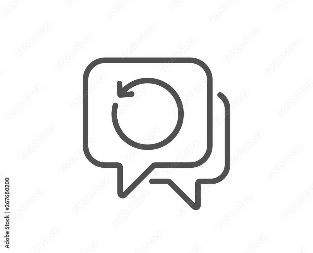 Recovery info line icon. Backup data sign. Restore information symbol. Quality design element. Linear style recovery data icon. Editable stroke. Vector Recovery info line icon. Backup data sign. Restore information symbol. Quality design element. Linear style recovery data icon. Editable stroke. Vector