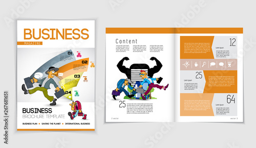 Printing magazine, brochure layout easy to editable