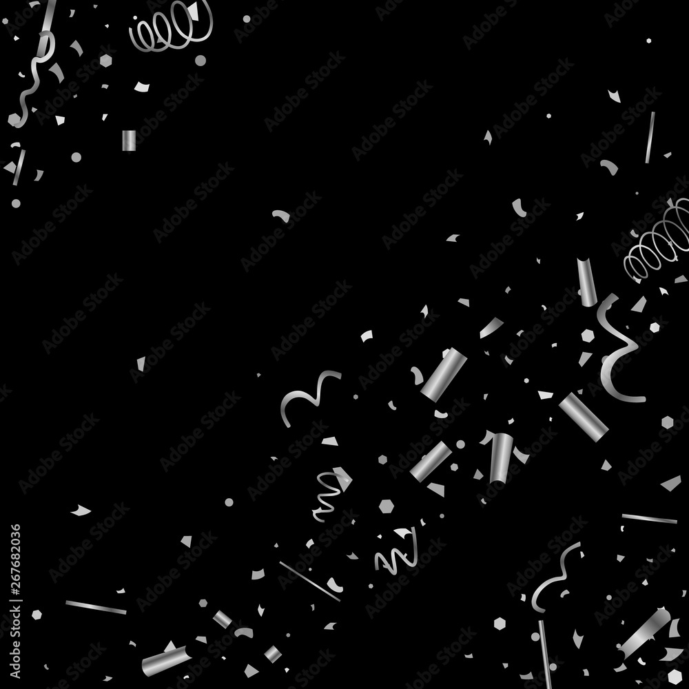 Silver texture glitter on a black background. Silver texture glitter on a black background.