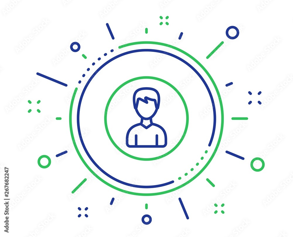 User line icon. Profile Avatar sign. Male Person silhouette symbol. Quality design elements. Technology person button. Editable stroke. Vector User line icon. Profile Avatar sign. Male Person silhouette symbol. Quality design elements. Technology person button. Editable stroke. Vector