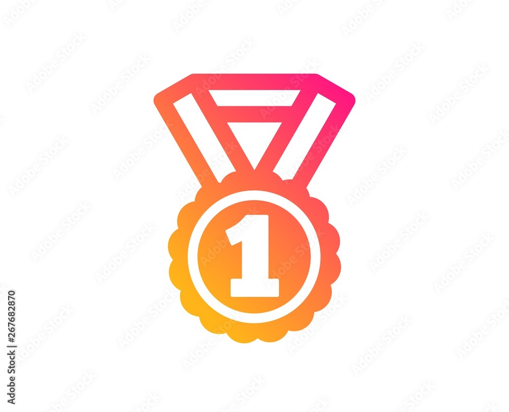 Reward Medal icon. Winner achievement or Award symbol. Glory or Honor sign. Classic flat style. Gradient best rank icon. Vector Reward Medal icon. Winner achievement or Award symbol. Glory or Honor sign. Classic flat style. Gradient best rank icon. Vector