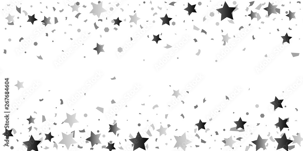Obraz premium Silver glitter confetti
