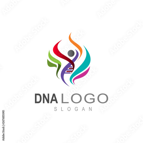 DNA logo, icon of life, sports logo, medical icon