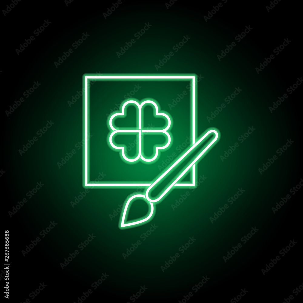 Medical, art therapy icon in neon style. Element of medicine illustration. Signs and symbols icon can be used for web, logo, mobile app, UI, UX Medical, art therapy icon in neon style. Element of medicine illustration. Signs and symbols icon can be used for web, logo, mobile app, UI, UX