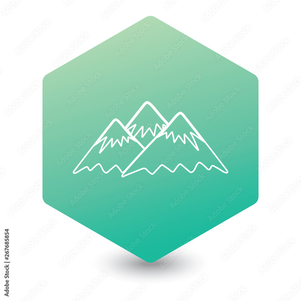 Mountain icon. Vector concept illustration Mountain icon. Vector concept illustration