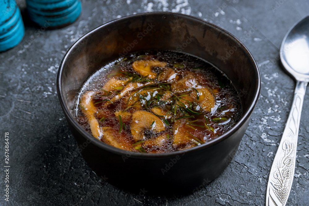 soup mushroom soup in a plate soup mushroom soup in a plate